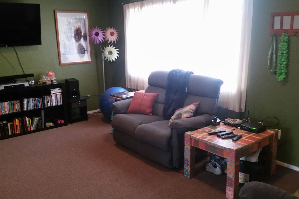 Reclining lazy boy couch.