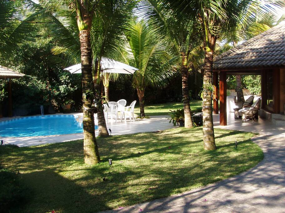 pool and garden entrance view