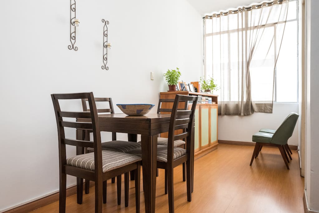 Living room: dining table