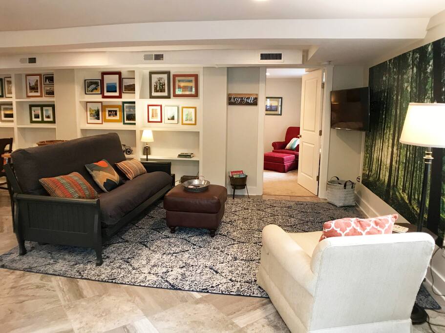 Main living area leading into bedroom