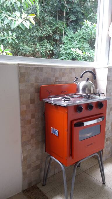 Cozinhe com vista para mata atlântica