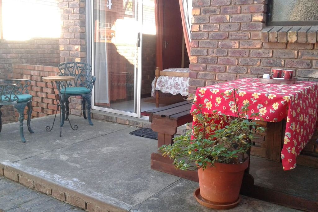 the patio and braai area