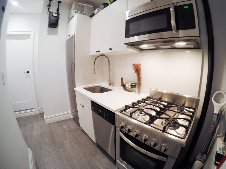 Our super modern kitchen. All new appliances. :)