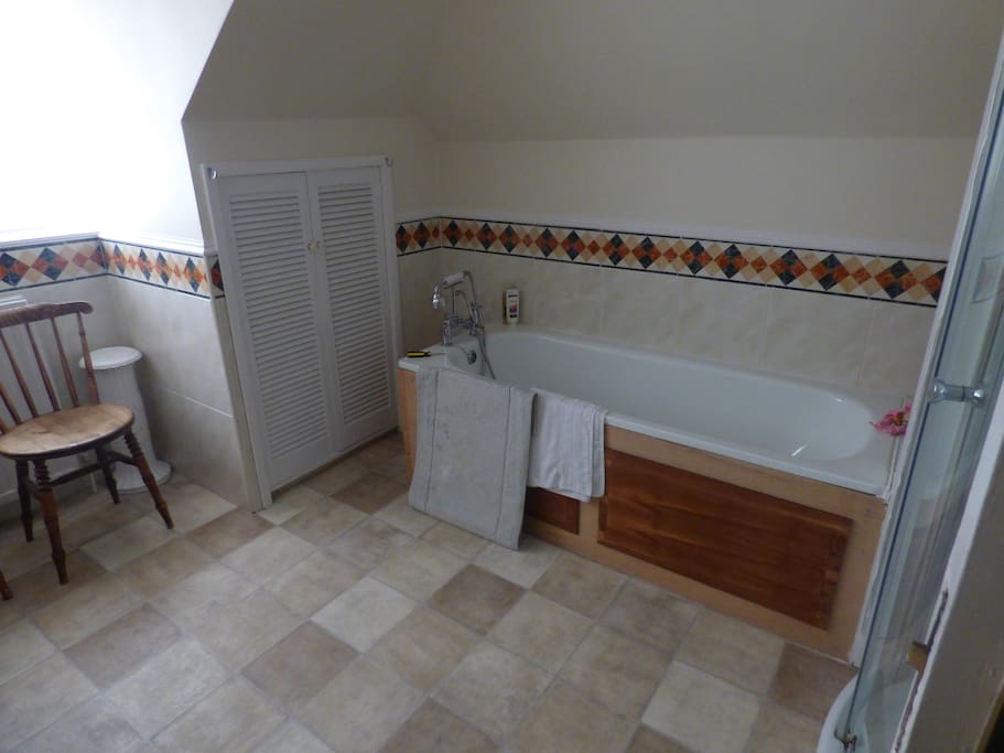Guest bathroom with shower and bath