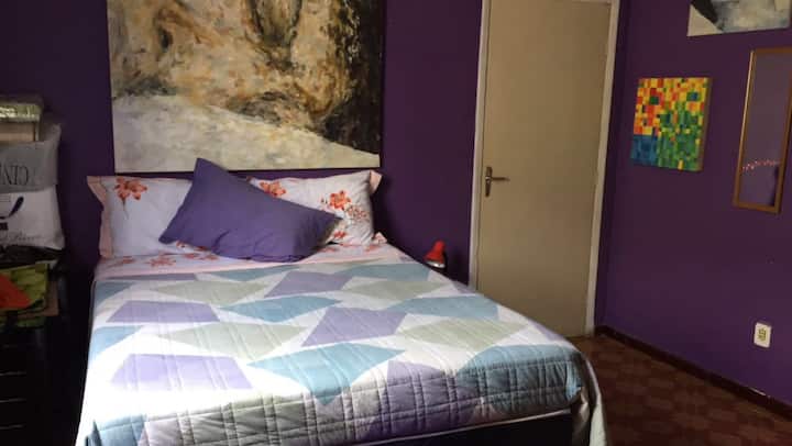 Depending on number of guests, large beds, or floor mattresses can be set up differently 