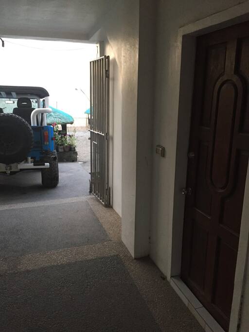 Door to the Apartment just steps from the beach