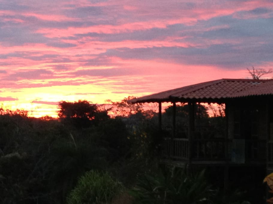 sunset from the balcony