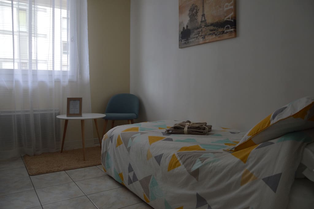 Your private bedroom with comfy bed