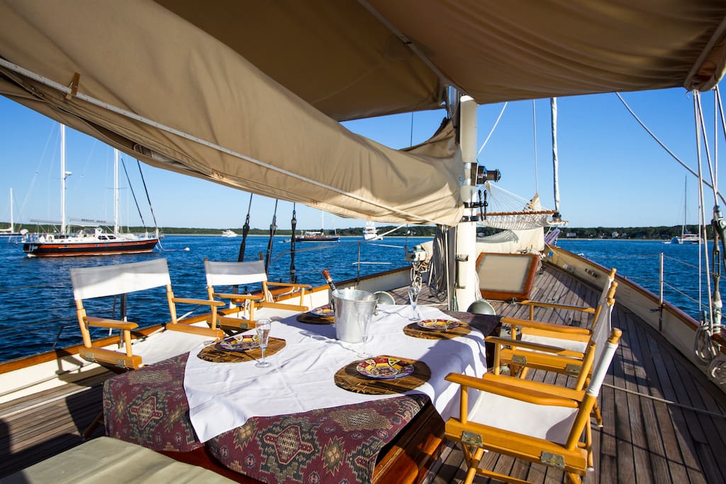 Dining on deck