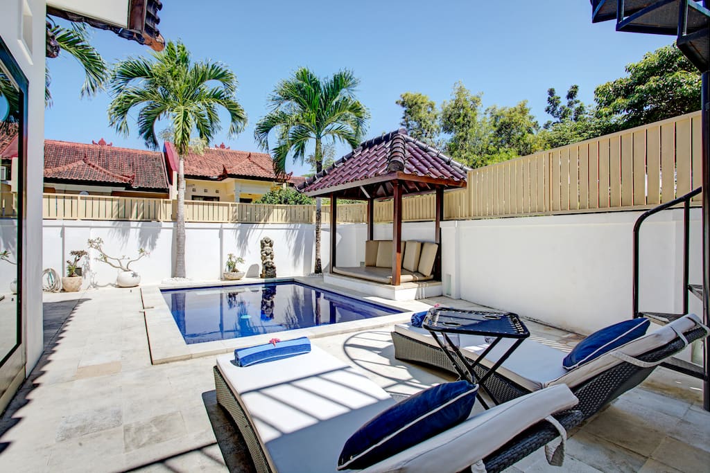 4x3m pool with gazebo and sunbed are perfect place to relax