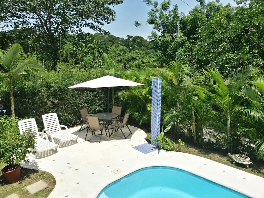 Pool view from house