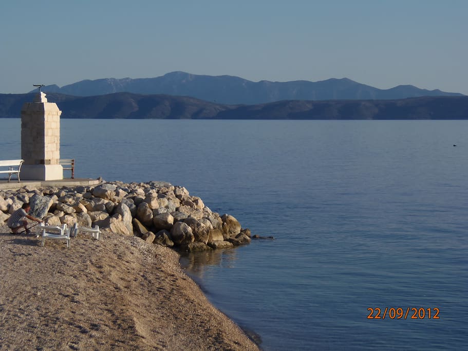 beach near the house