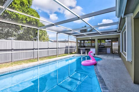 New Retreat w/Pool & Grill 8-Miles to Beach