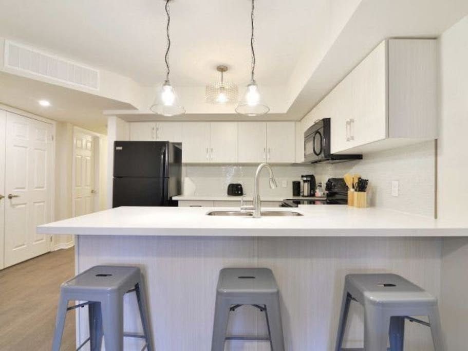 Bar stools to have warm breakfast
