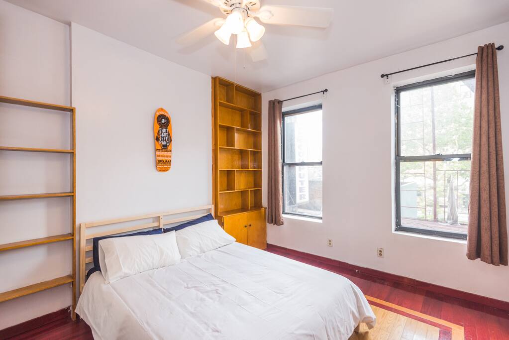 Master Bedroom with excellent light, closet space and comfy queen bed