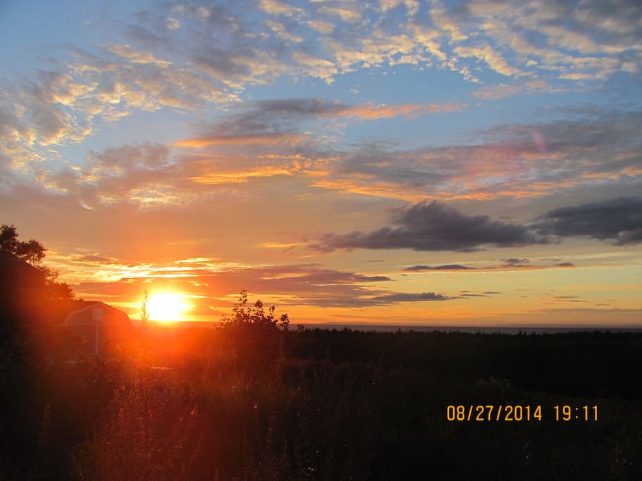 Evening sun set