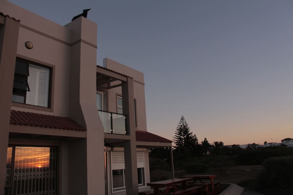 Sunset's are beautiful at the Melkbos ocean-front house
