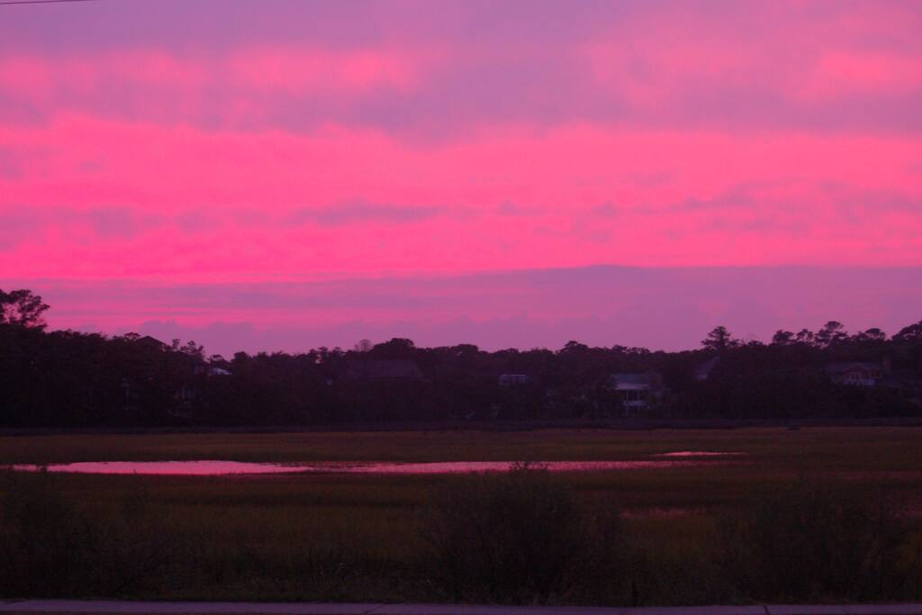 Sunset from the front steps