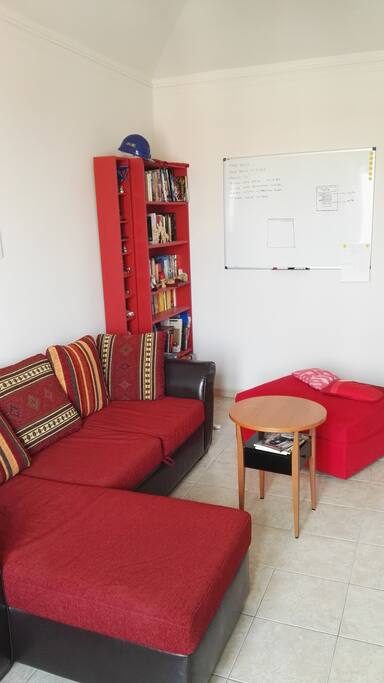 Sofa and white board