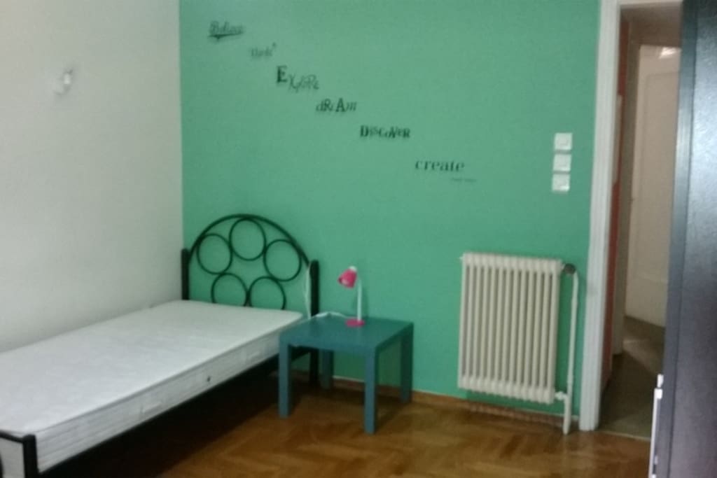 The rooms have different colours so when you make your reservation it is better you request the colour of the room you are more interested in. So, there is the purple,pistachio, coral and rainbow room. The room with view to acropolis is the purple one