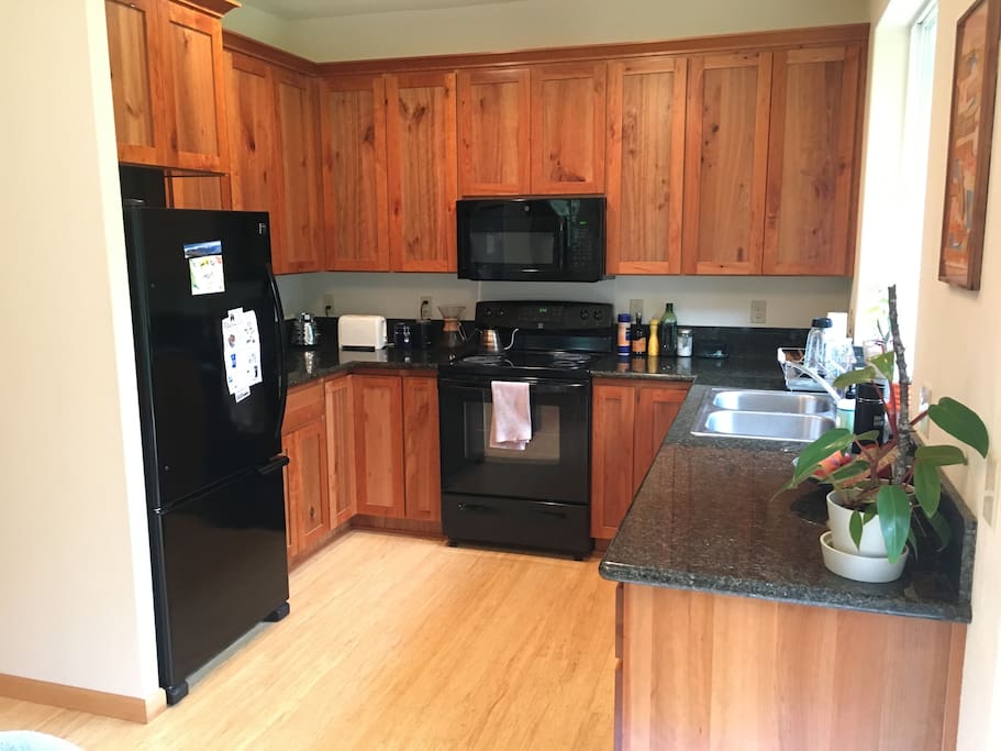 Kitchen with all new appliances including dishwasher.