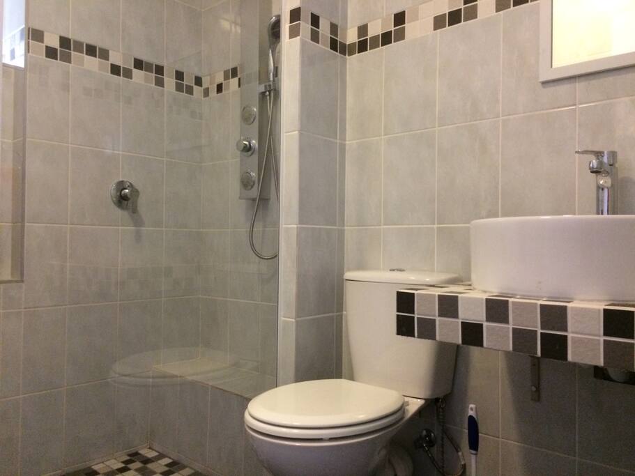Bathroom with walk-in shower