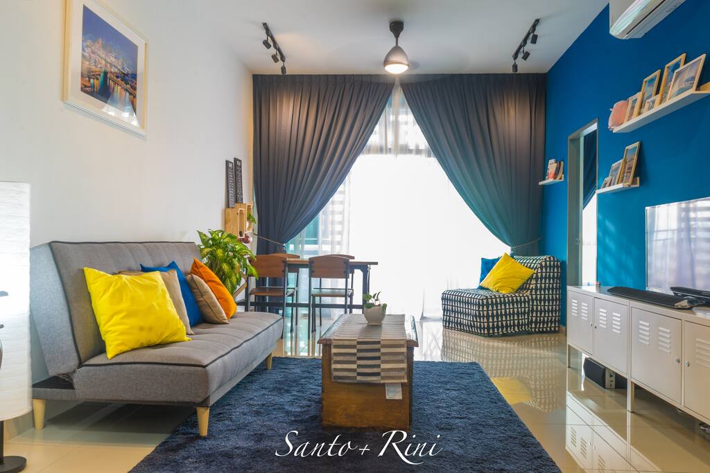 Living Room with 2 Sofa Beds