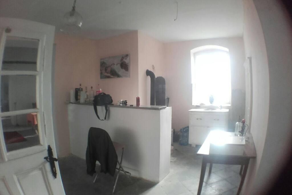 Entering the house you'll find the kitchen