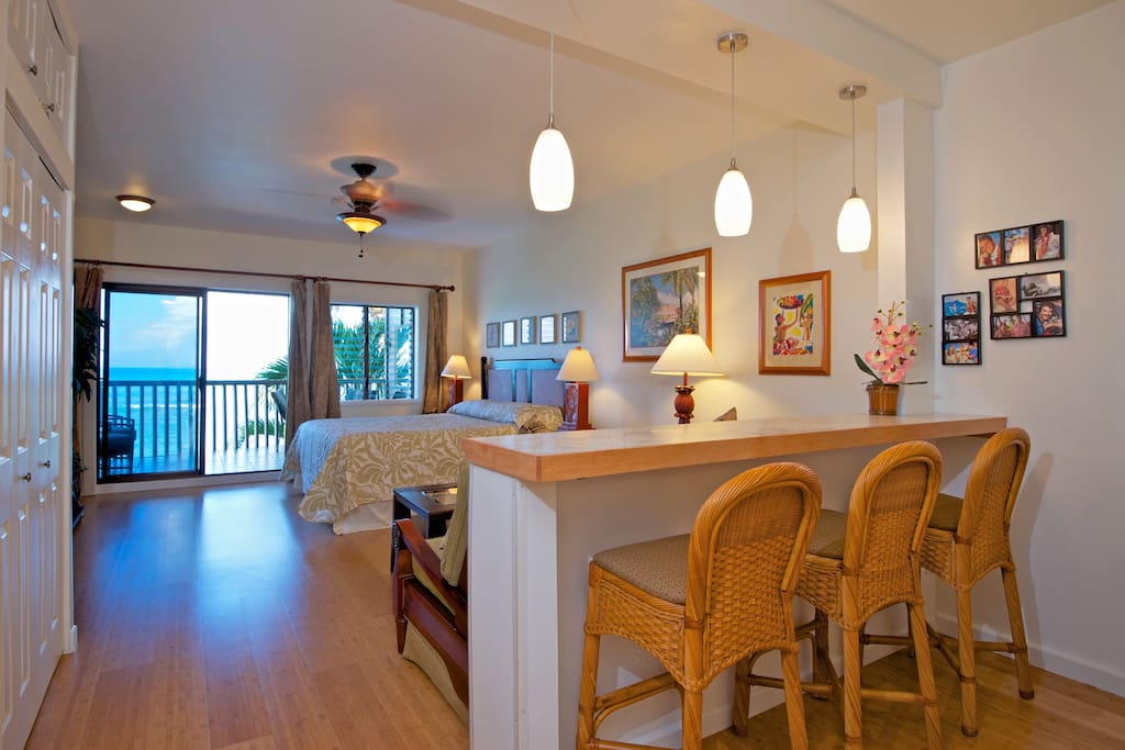 Amazing direct ocean views from our condo at 201 Pohailani.