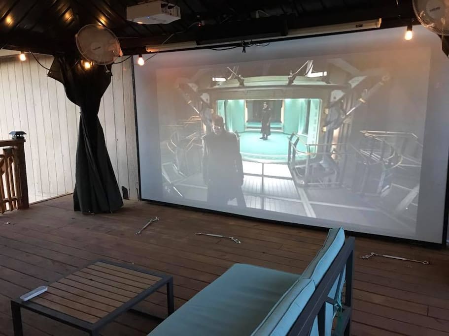 Really quick! I just added a 155in theater in the the back yard you can use! ok, back to your room