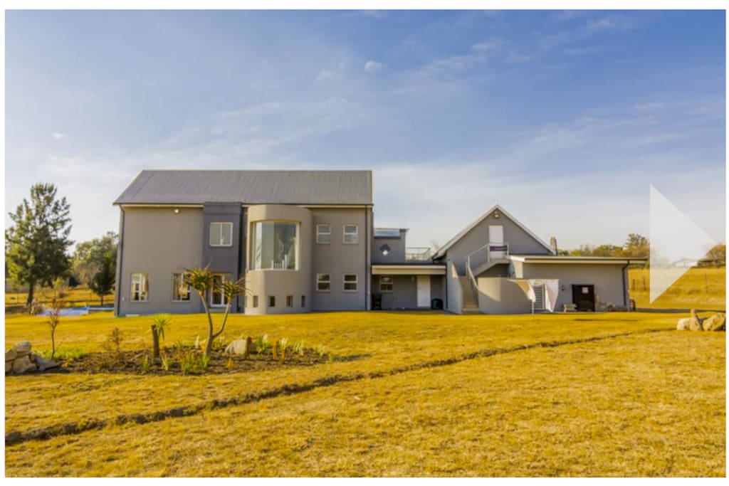 Back view of the house. Huge Garden