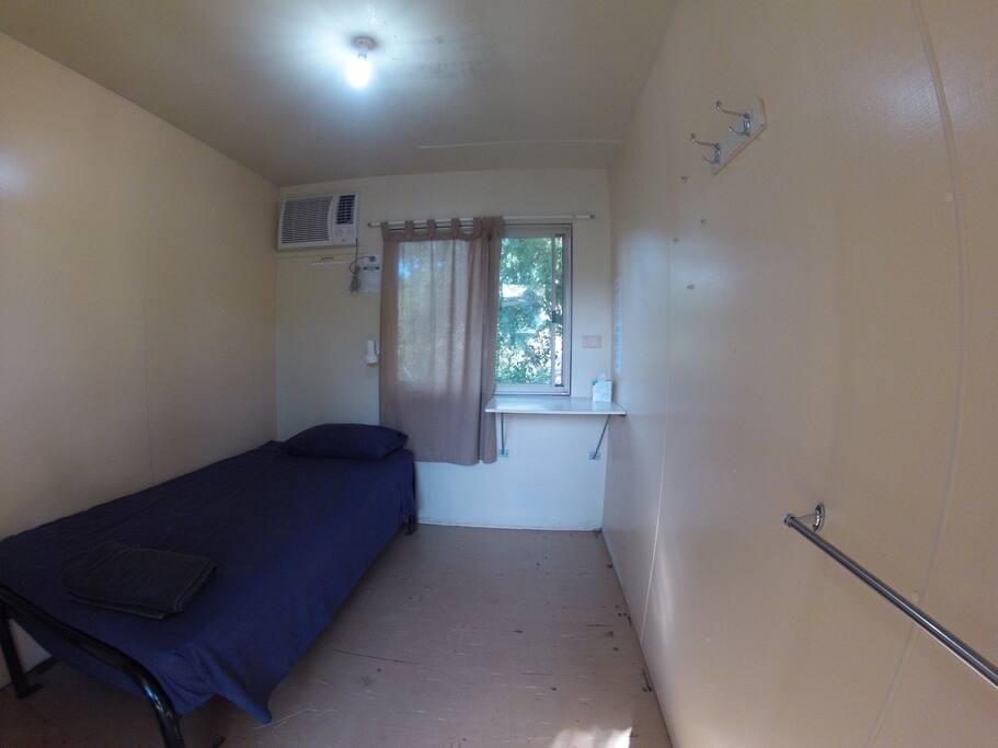 Single Donga rooms with fridges.
