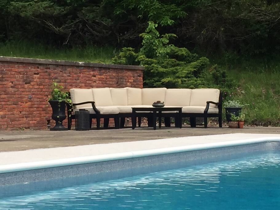 Summer Patio at the Pool House.