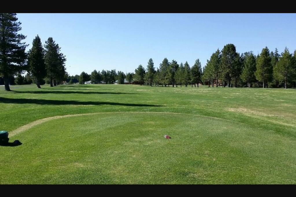 Golf Course is right off the back deck