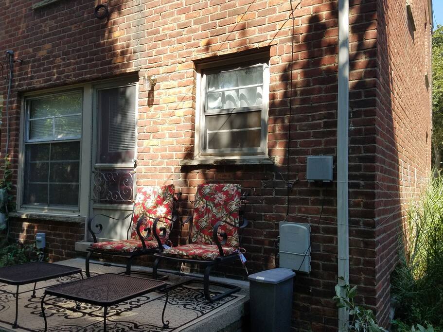Furnished back porch to relax...