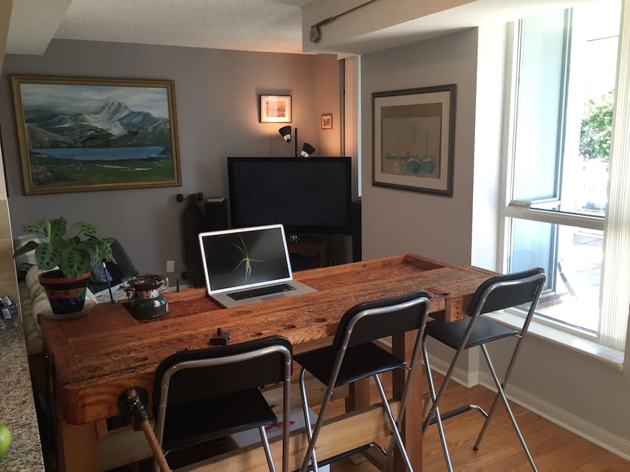 Rustic carpenter table for dinner or work