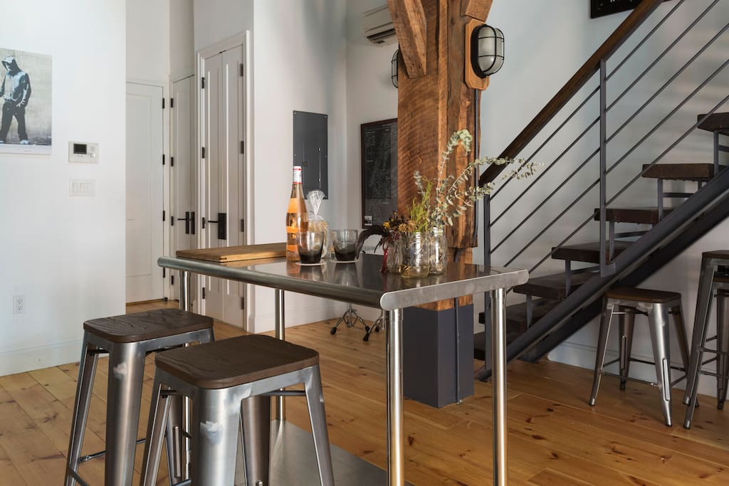 Beautiful, modern dining area.