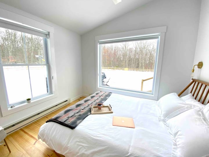 Queen bedroom lower level.