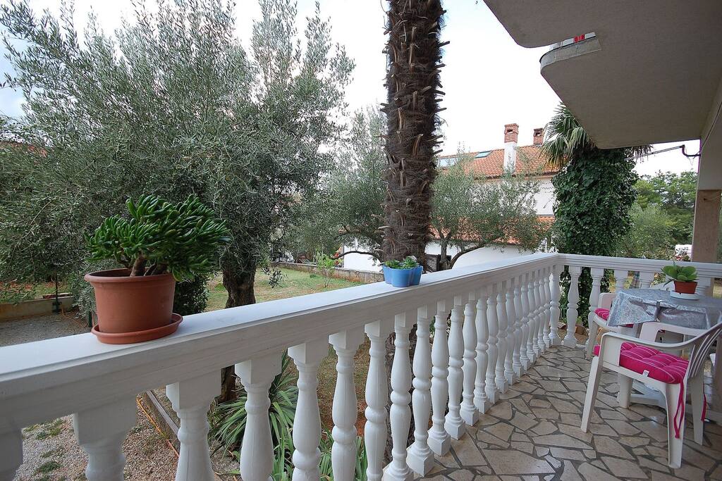 Balcony with garden view