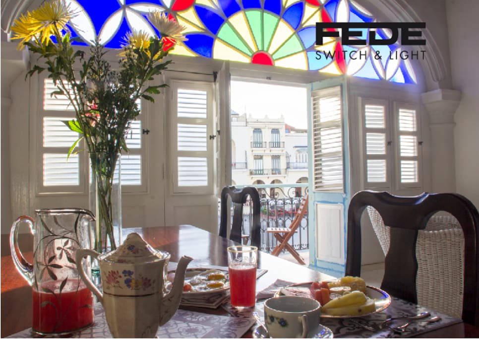 Desayunos con frutas tropicales