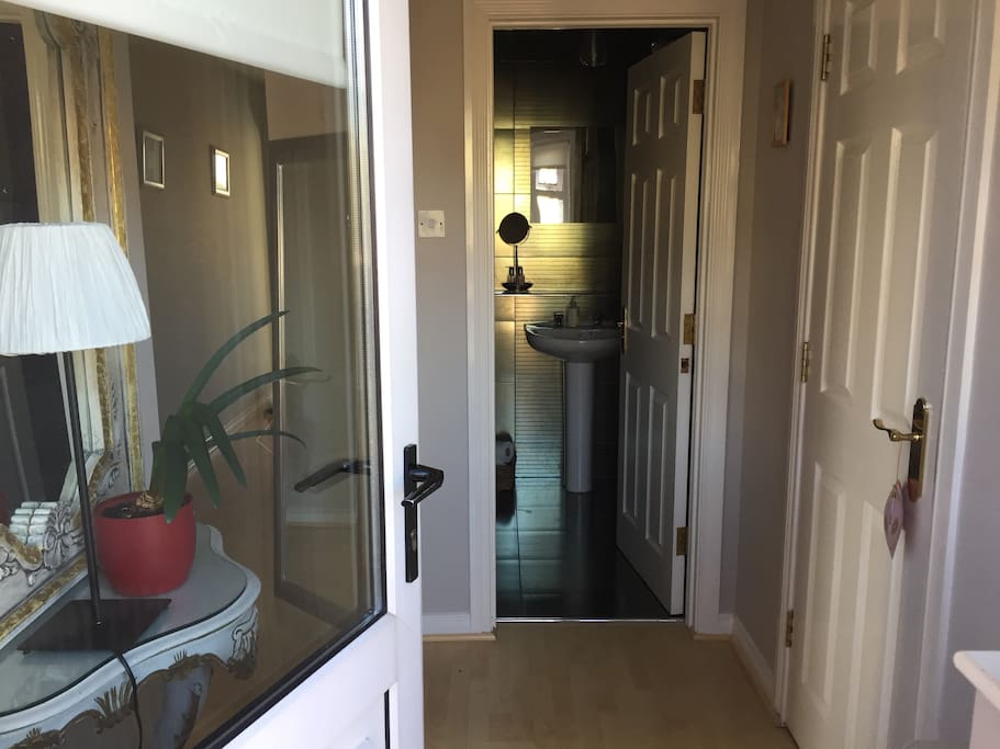 Private front door and entrance hall