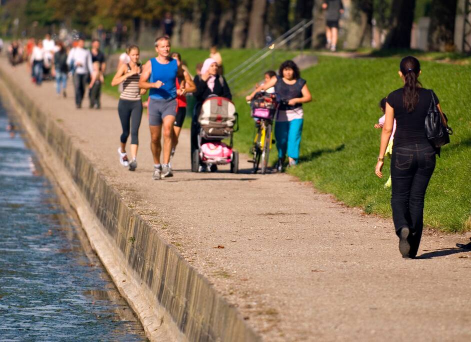 The lakesides are popular with runners