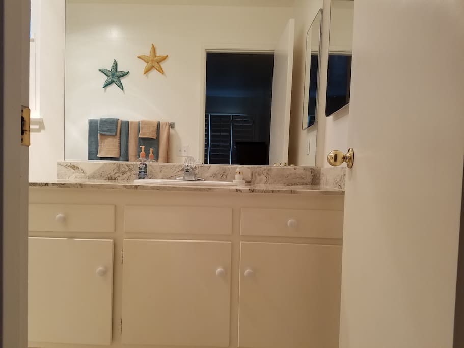 Your room also has an attached full bathroom.