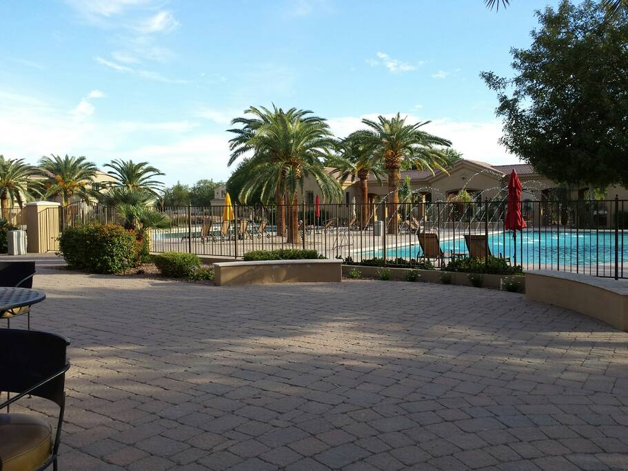 2 large swimming pools, one is heated