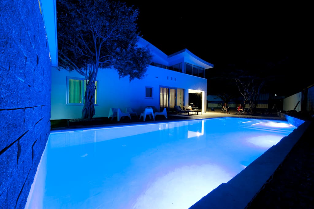 the pool by night
