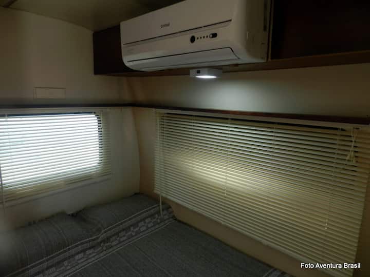 Double bed and air condition