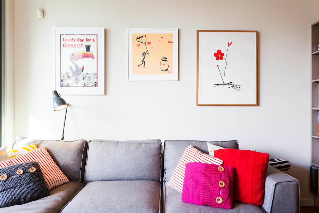 Living room with comfy L-shape lounge