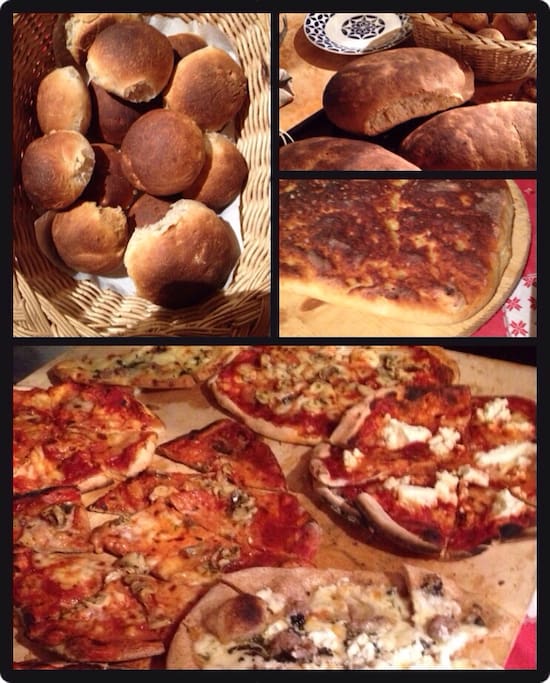 Our bread and pizza