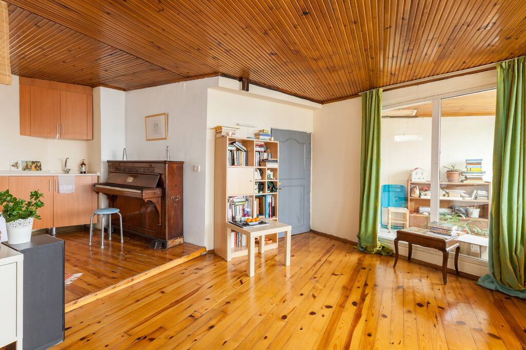 upstairs