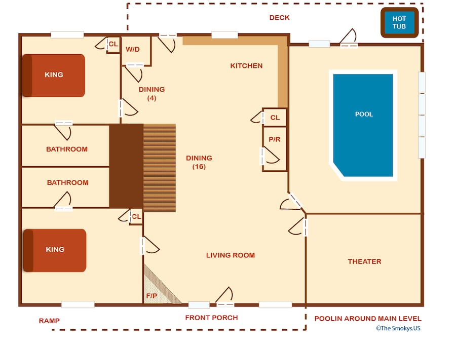 Poolin' Around-Floor Plan